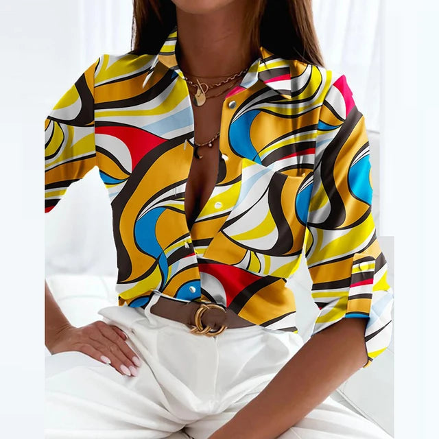 Melai – Women’s Geometric Print Blouse