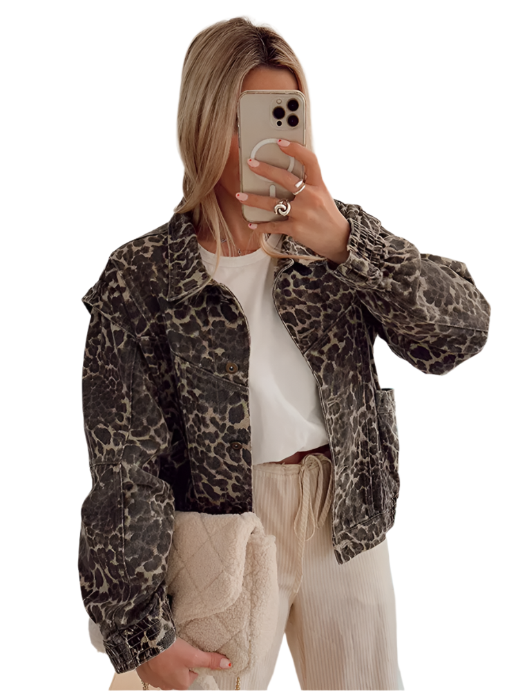 Francesca – Women’s Leopard Animal Print Jacket