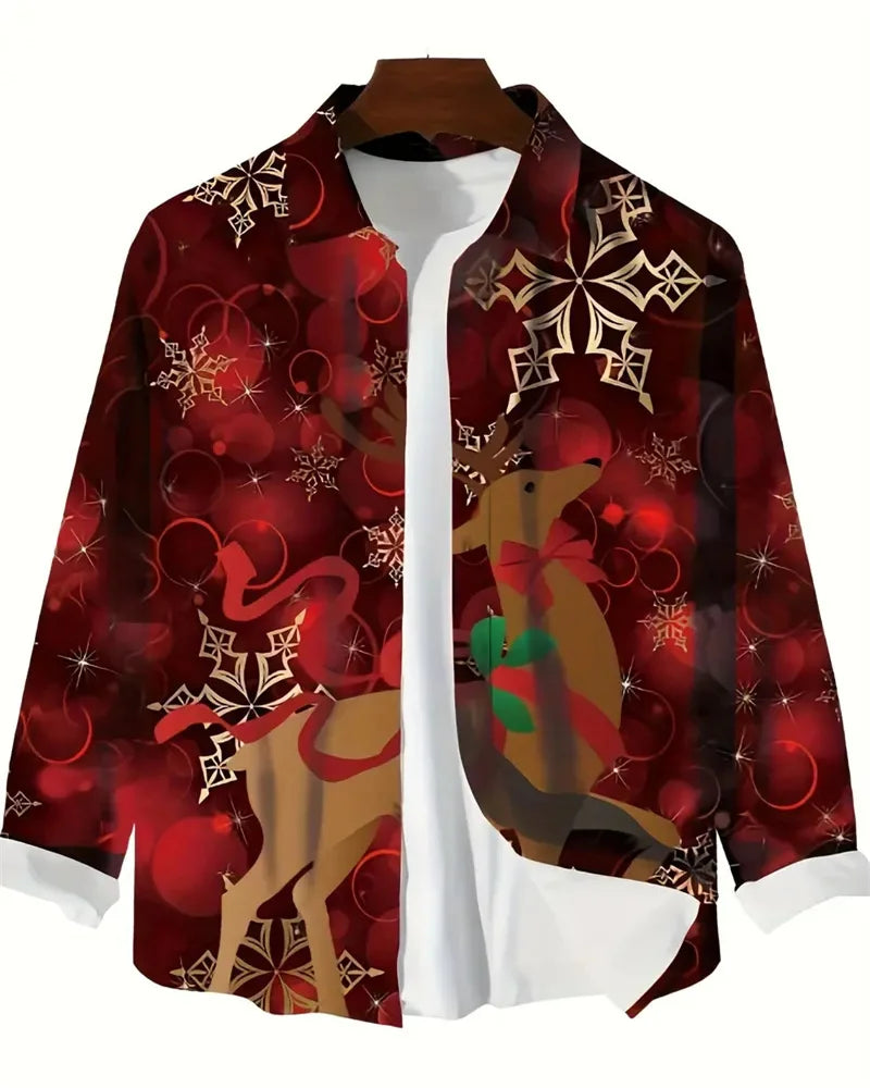 Carlos – 3D Printed Button-Down Long Sleeve Shirt