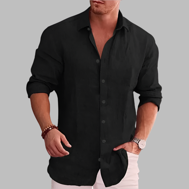 Marco – Casual Men’s Long-Sleeve Linen Shirt