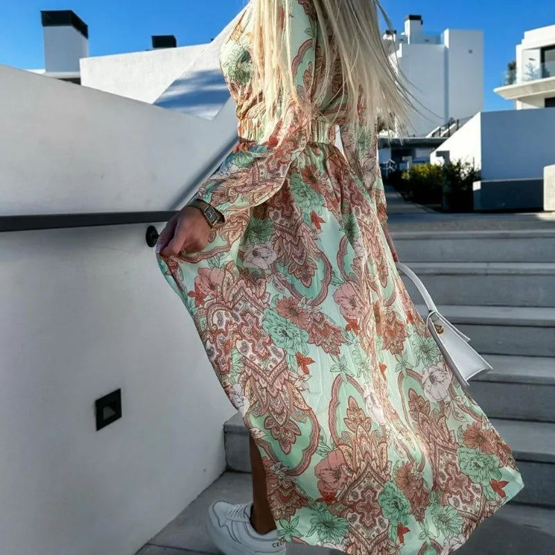 Scarlet – Feminine Women's Flower Print Dress