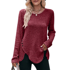 Gabriella – Elegant Long Sleeve Button Top for Women