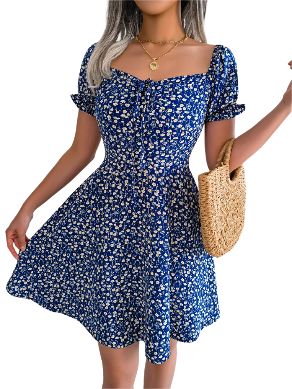 Lucia – Elegant Floral A-Line Dress for Women