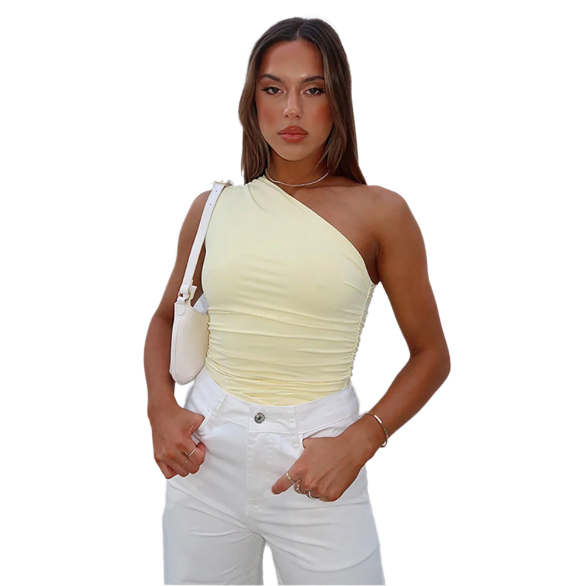 Alora - Ruched Woman's Top Sleeveless Design
