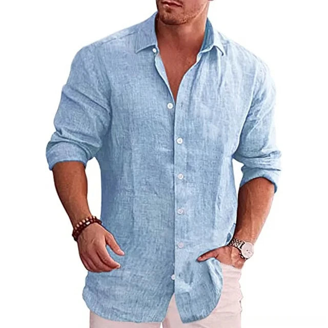 Marco – Casual Men’s Long-Sleeve Linen Shirt