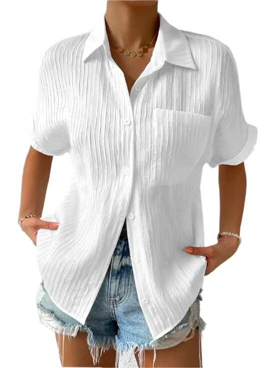 Valeria – Lightweight Pleated Women's Shirt