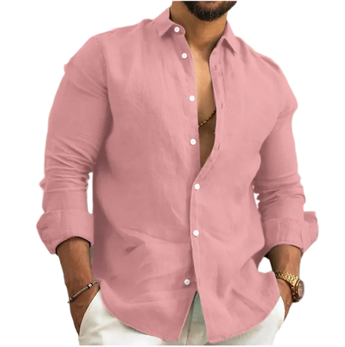 Luca – Lightweight Men’s Long Sleeve Linen Shirt