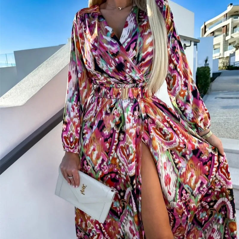 Scarlet – Feminine Women's Flower Print Dress