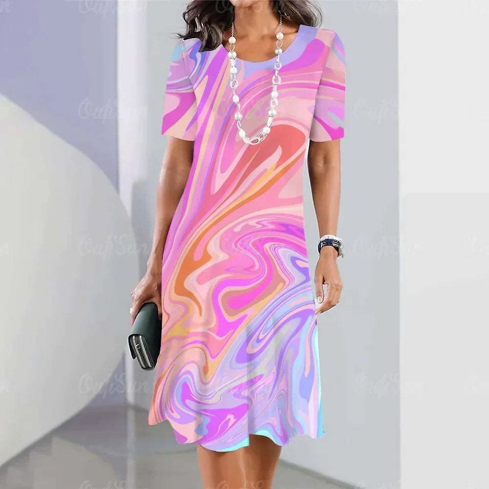 Sheila - Stylish Dress with Elegant Color Patterns