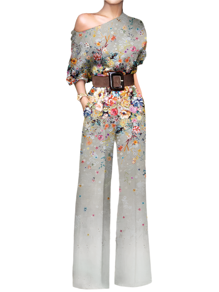 Isabella – Casual One-Shoulder Women's Jumpsuit