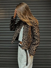 Francesca – Women’s Leopard Animal Print Jacket