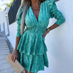 Bada – Elegant Ruffle Chic Dress for Women