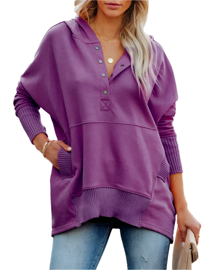 Freya – Fashionable V-neck Sweatshirt for Women