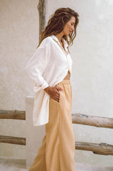 Eliana – Breathable Women’s Linen Pants in Caramel