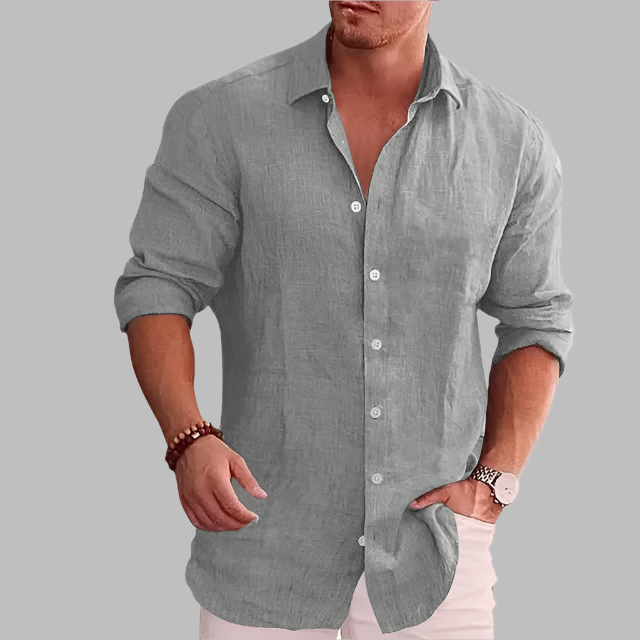 Marco – Casual Men’s Long-Sleeve Linen Shirt