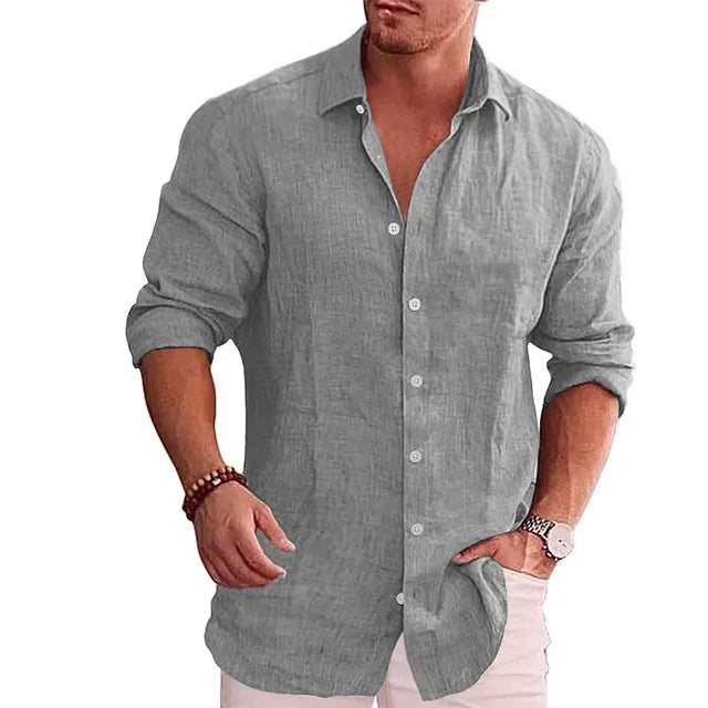 Marco – Casual Men’s Long-Sleeve Linen Shirt