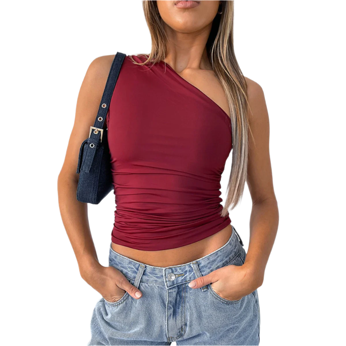 Alora - Ruched Woman's Top Sleeveless Design