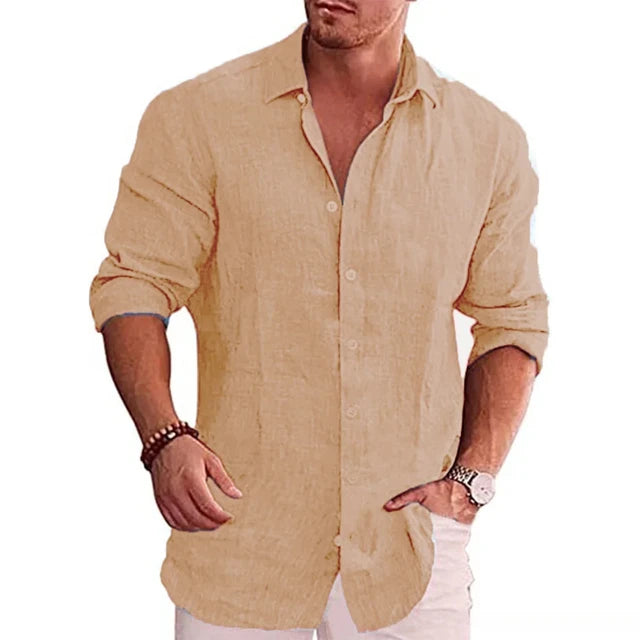 Marco – Casual Men’s Long-Sleeve Linen Shirt