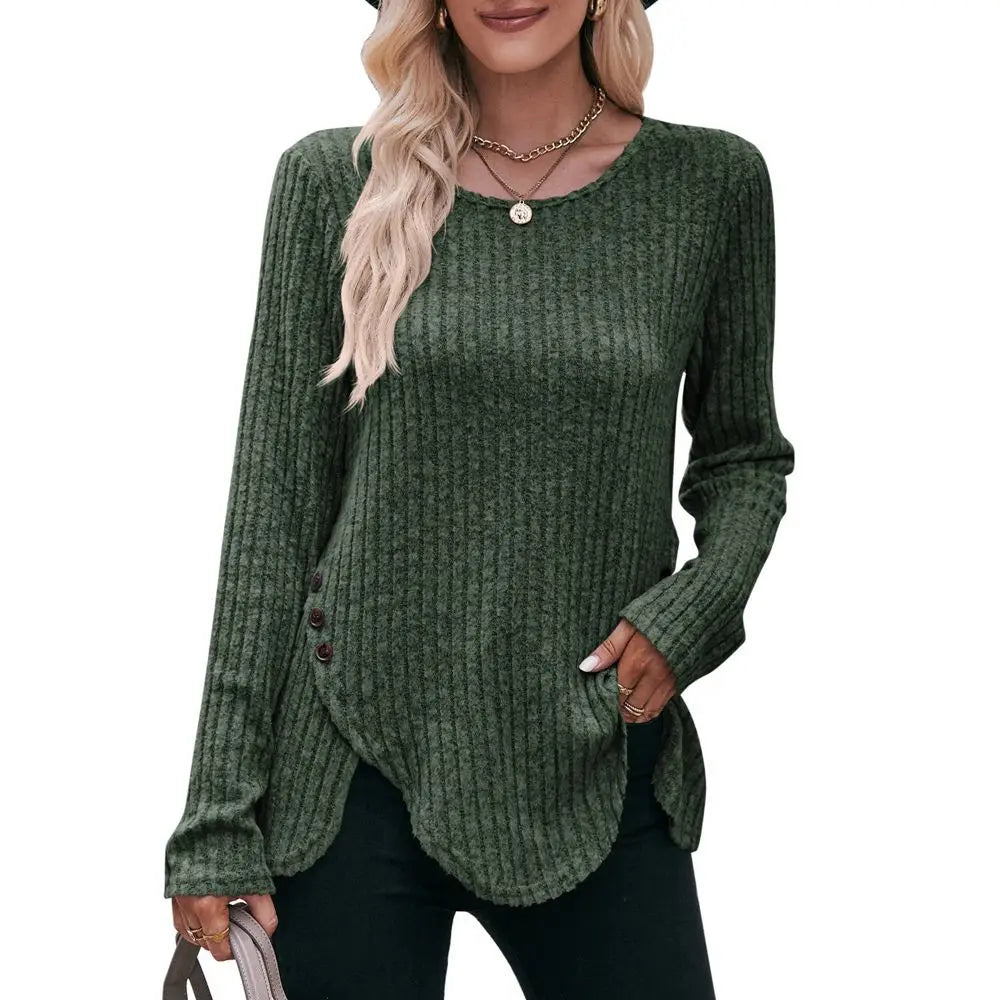 Gabriella – Elegant Long Sleeve Button Top for Women