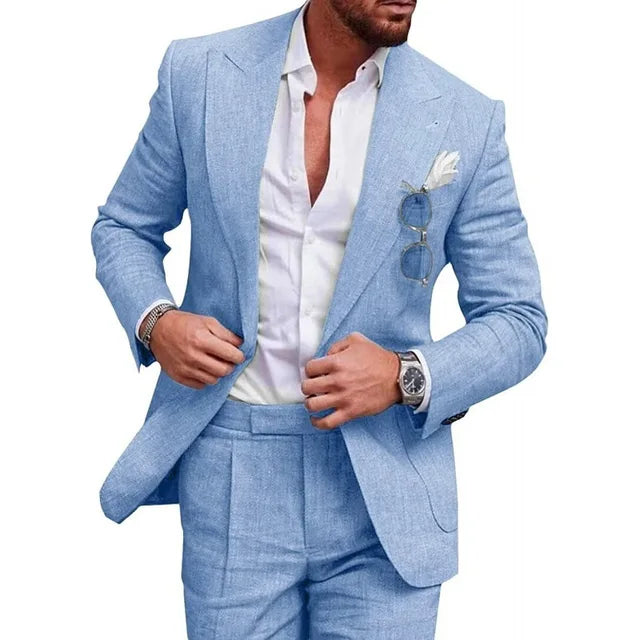 Benj – High Quality Linen Men’s 2 Piece Suit