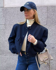Elena – Modern Elegance Cropped Jacket for Women