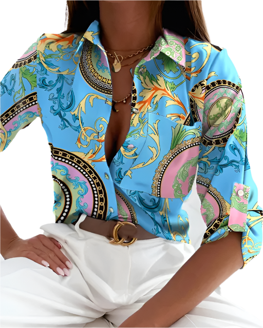 Melai – Women’s Geometric Print Blouse