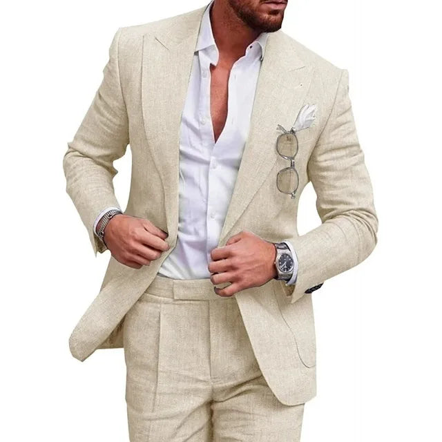 Benj – High Quality Linen Men’s 2 Piece Suit