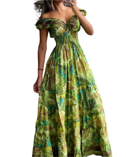 Amy – Flowing Women’s Paisley Print Dress