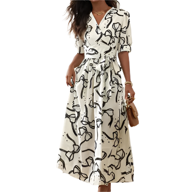 Aria – Women’s Chic Ivory Dress