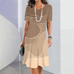 Sheila - Stylish Dress with Elegant Color Patterns