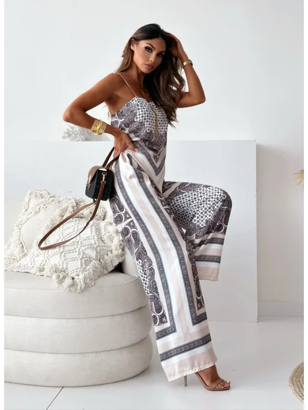 Cassandra – Classic Women's Soft Backless Top and Trouser Set