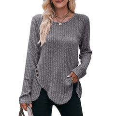 Gabriella – Elegant Long Sleeve Button Top for Women