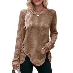 Gabriella – Elegant Long Sleeve Button Top for Women