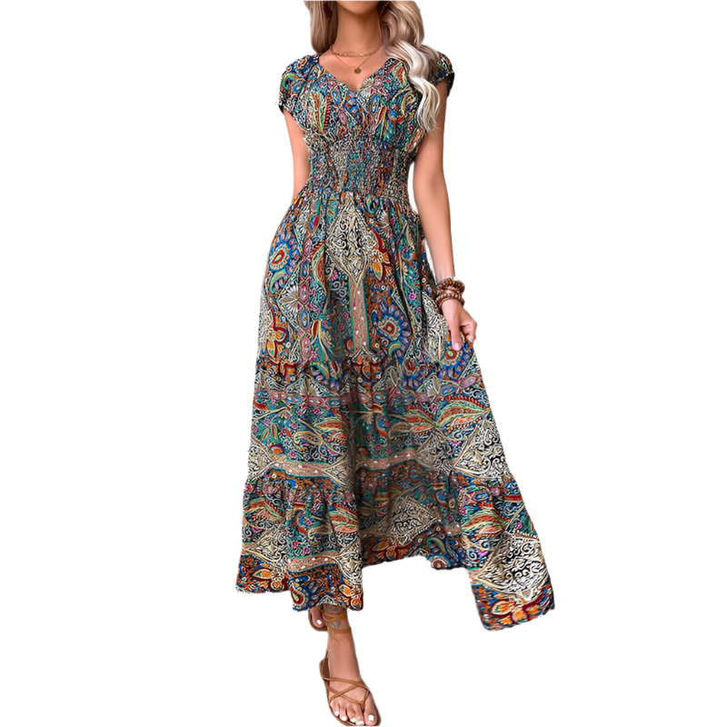 Camilla – Vintage Bohemian Maxi Dress for Women