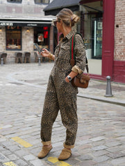 Charlotte – Leopard Print Long Sleeve Jumpsuit for Women