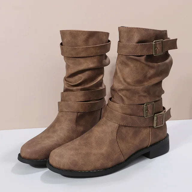 Clara – Stylish Low-Heel Ankle Boots for Women