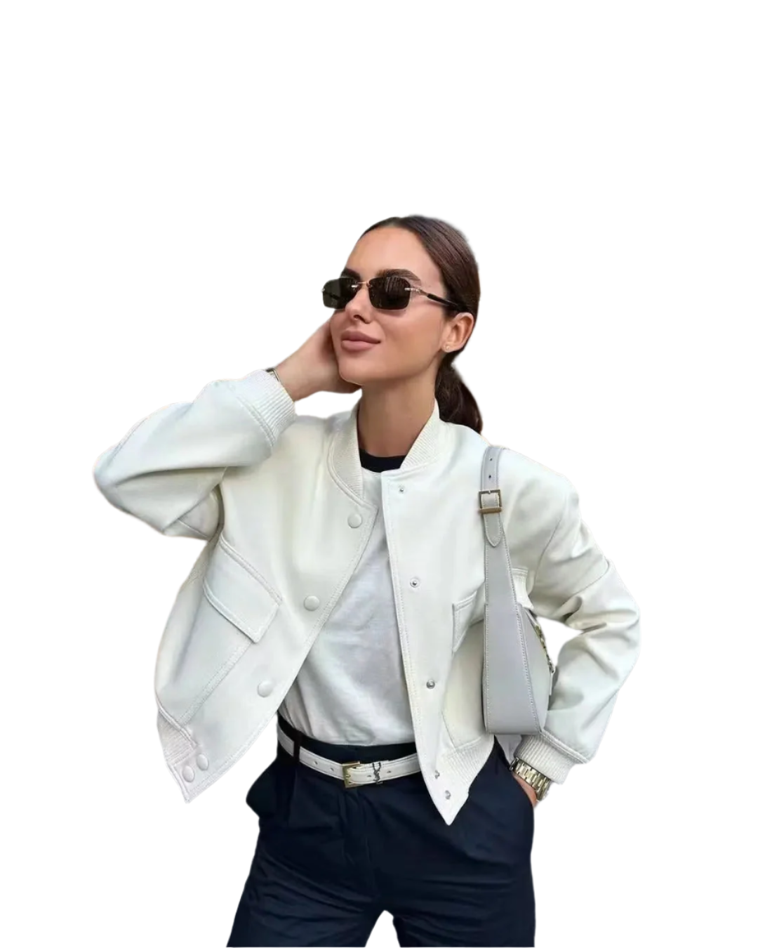 Elena – Modern Elegance Cropped Jacket for Women