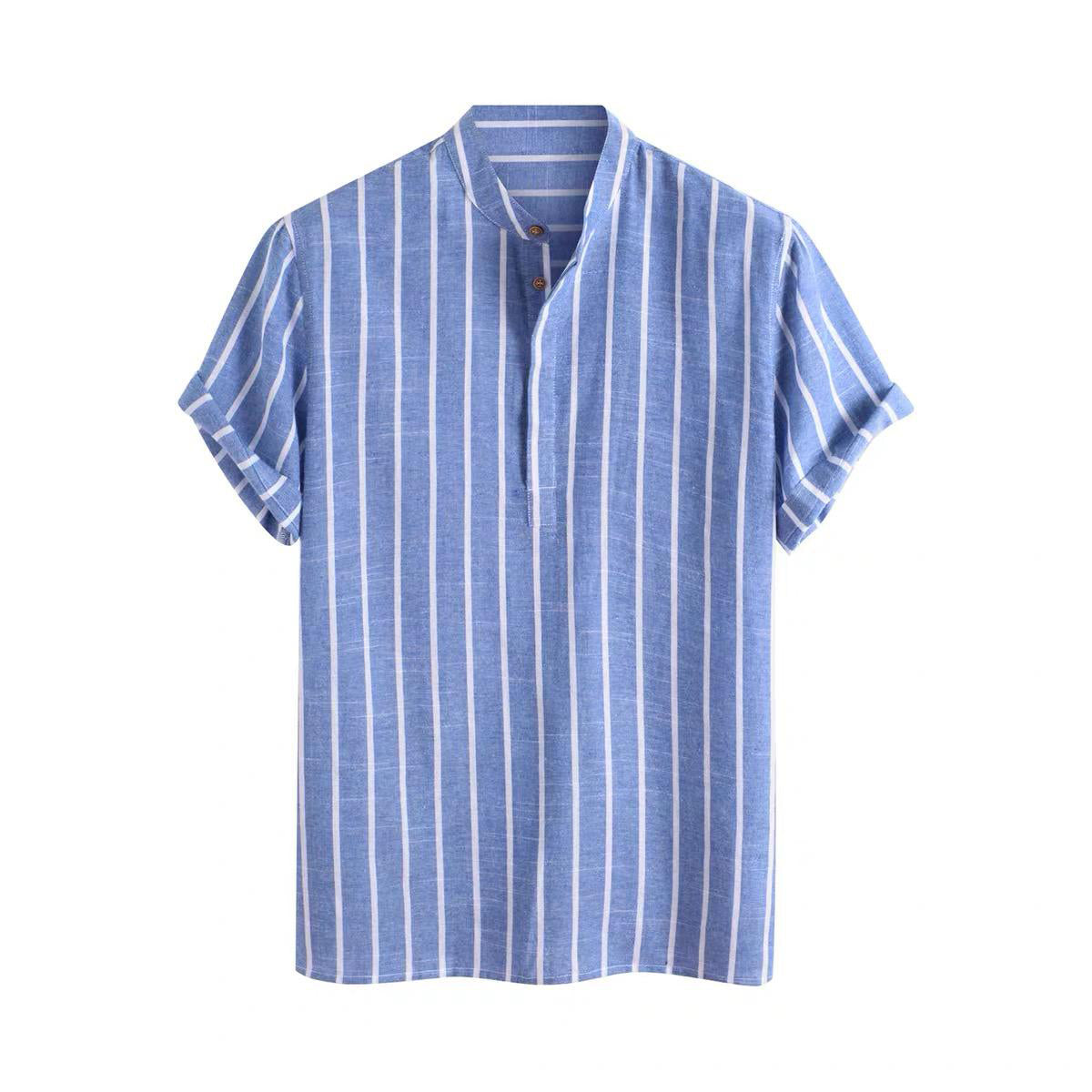 Michael – Trendy Men's Striped Linen Shirt