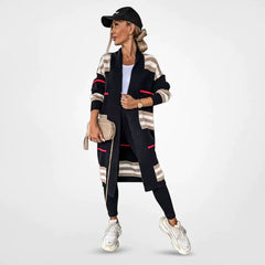 Marie – Stylish Women’s Striped Cardigan