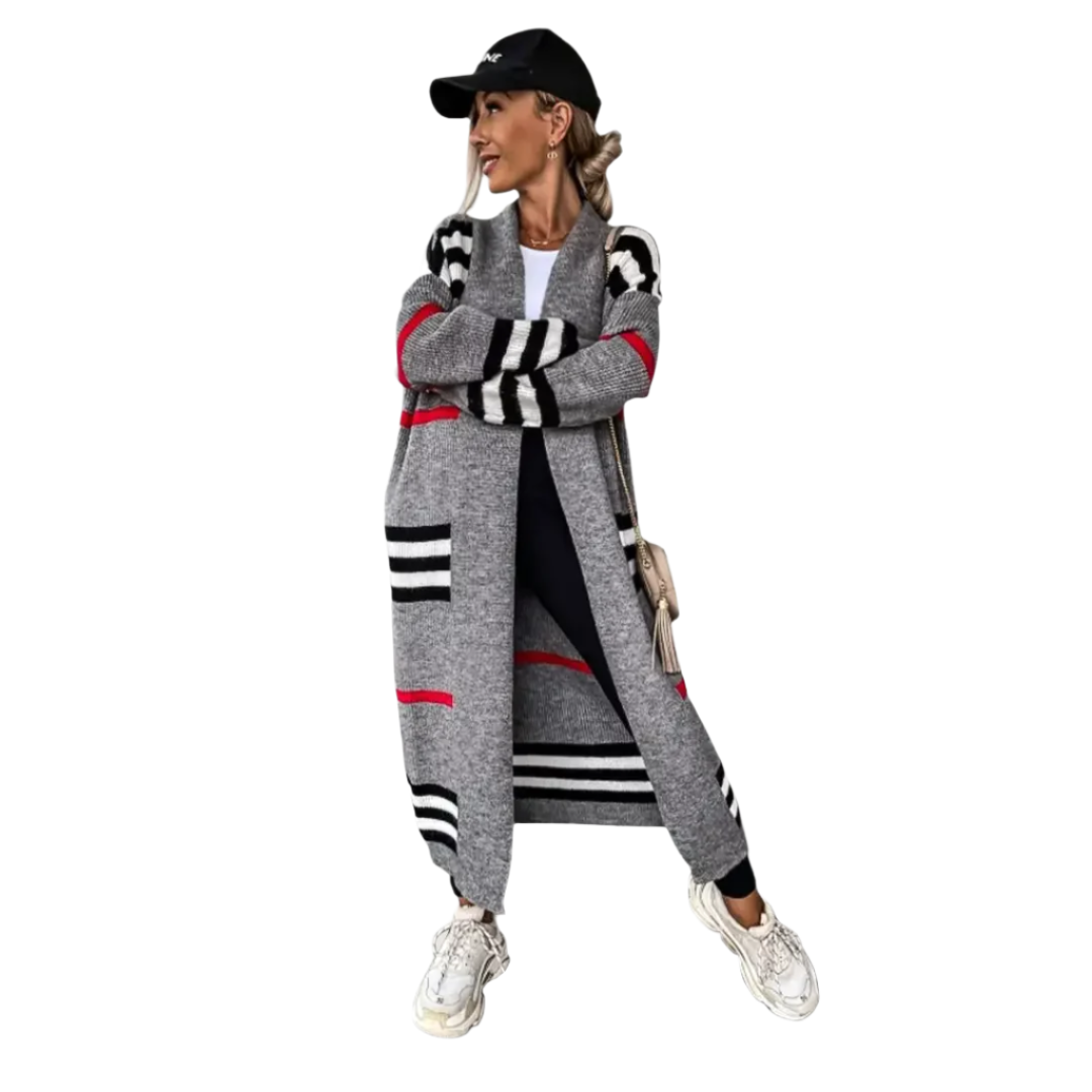 Marie – Stylish Women’s Striped Cardigan