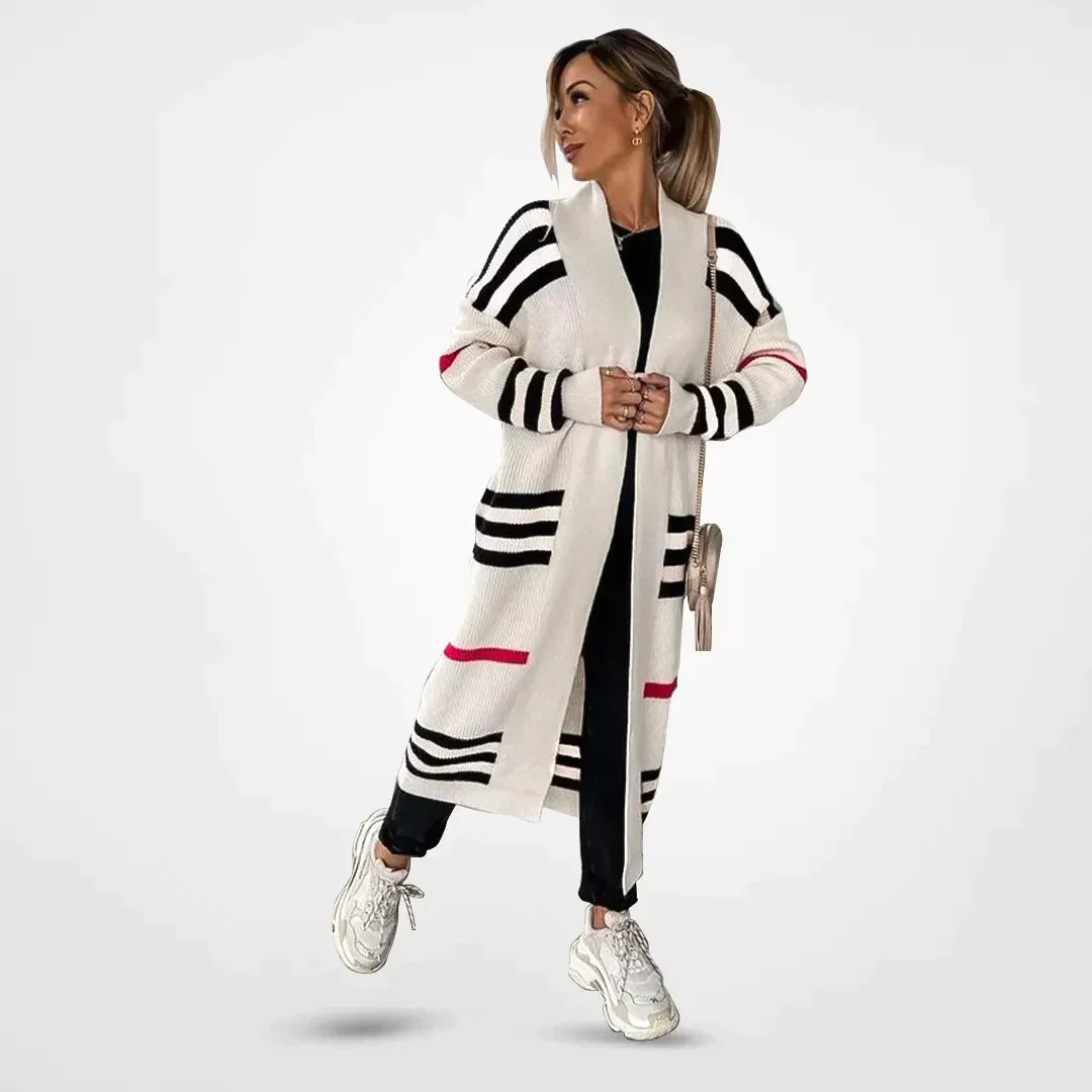 Marie – Stylish Women’s Striped Cardigan