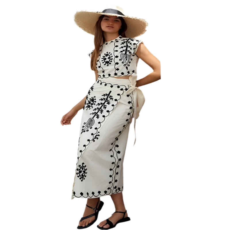 Sofia – Ethnic-Inspired Women's Top and Skirt Set