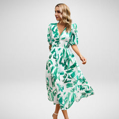 Helen – Elegant V-neck Women's Dress