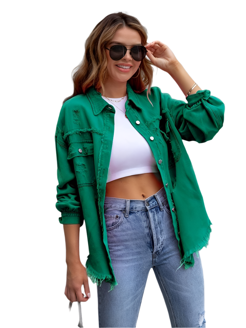 Estrella – Distressed Women’s Denim Jacket