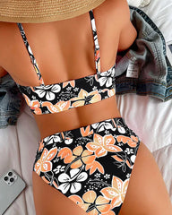 Eyrika – Floral Women’s Bikini with Spaghetti Straps