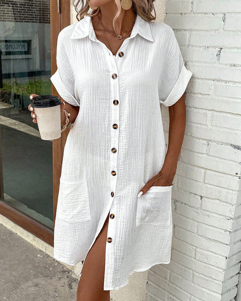 Nissa – Elegant Women's Button-Up Dress
