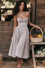Isabella – Enchanting Summer Corset Midi Dress for Women