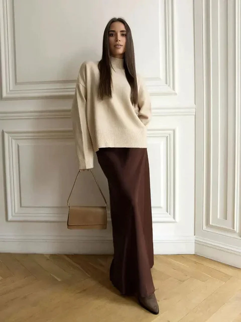 Sofia – Luxurious Silk Long Skirt for Women