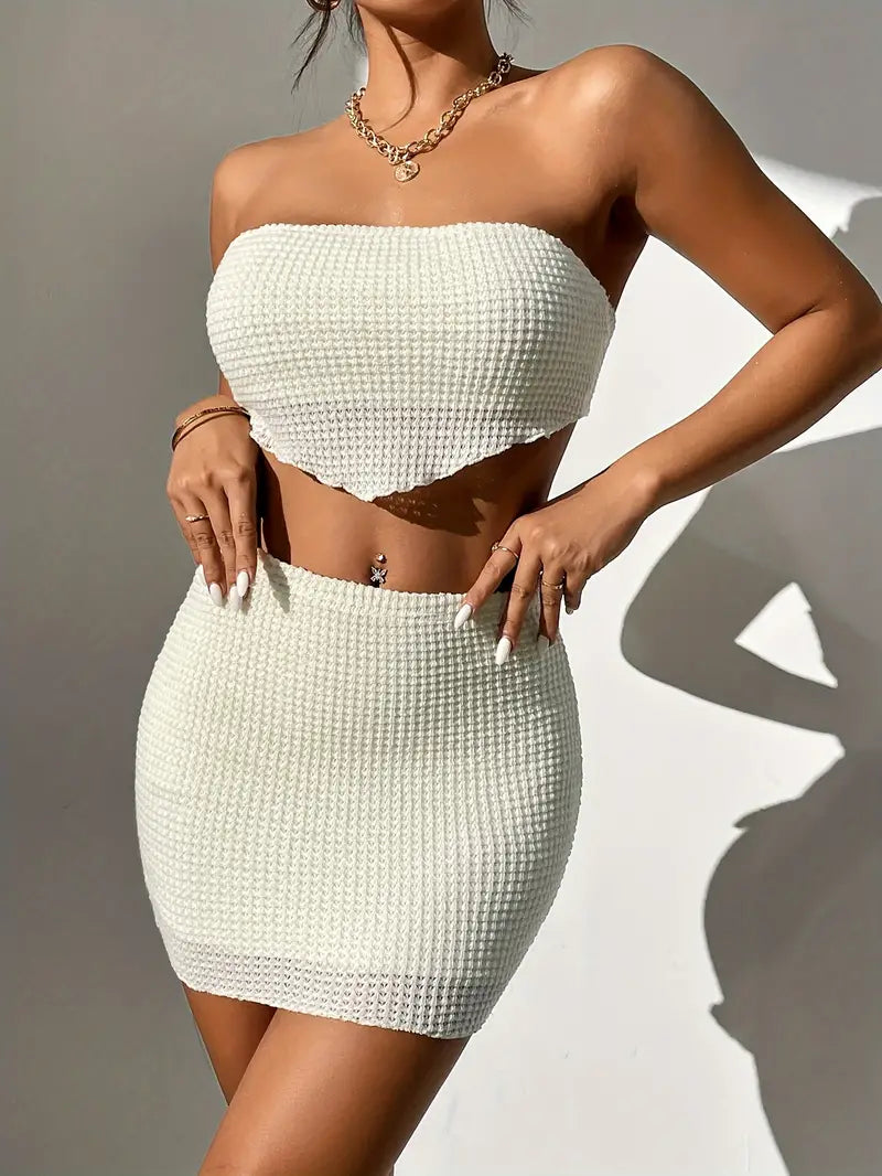 Alessia – Elegant Summer Two-Piece Bow Set for Women