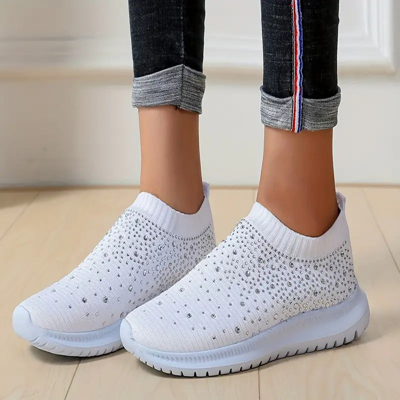 Lina – Glamorous Women’s Rhinestone Slip-on
